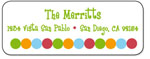 Queen Bee Personalized Return Address Labels - Hip Dots Lime (LBL-07)